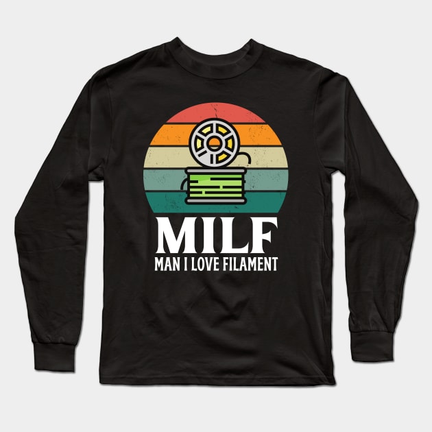 MILF: Man I Love Filament Long Sleeve T-Shirt by ZombieTeesEtc